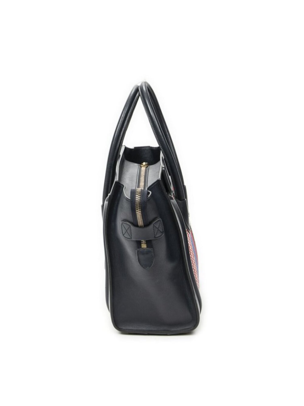 ★SOLD★ Celine Micro Luggage Black Red Blue Calfskin Leather - Picture 3 of 10